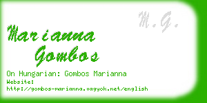 marianna gombos business card